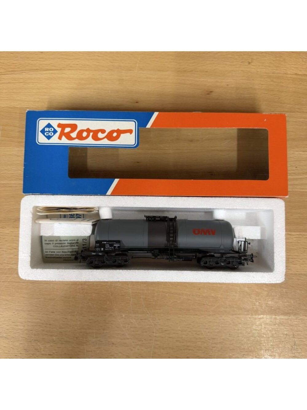 Roco 46197 Omv Tank Car HO Scale Gray Plastic Obb Freight Wagon Modern Used